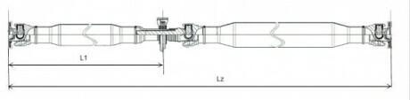 Карданный вал, главная передача GKN (Lobro) GKNP20024