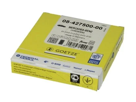 Кольца поршневые на 1 цилиндр, комплект, стандарт GOETZE 08-427500-00