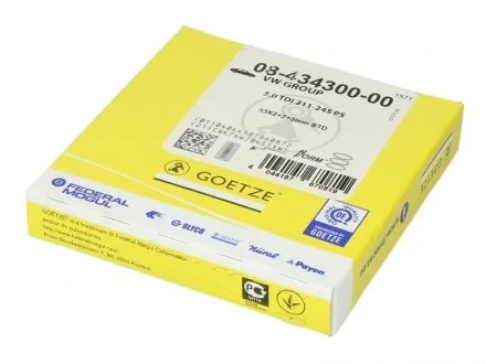 Кольца поршневые, комплект GOETZE 08-434300-00