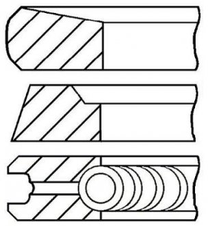 Кільця поршневі,комплект GOETZE 08-436107-00