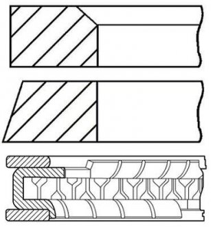 Кільця поршневі,комплект GOETZE 08-447200-00