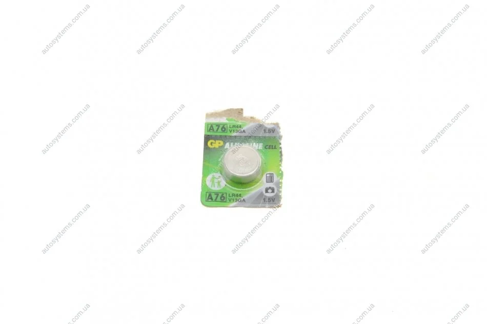 Батарейка Alkaline LR44 (A76F-U10) (1.5V) (1шт) GP 4891199015496 (фото 1)