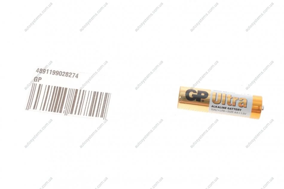 Батарейка Ultra Alkaline AA LR06 (1.5V) (1шт) GP 4891199028274 (фото 1)