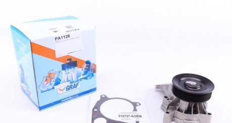 Помпа води BMW 3 (E90/E91/E92) 335d 06-13/X3 (E83) 3.0d/xDrive 30d 04-10 (R/B) (7 лоп.) (6 кан.) GRAF PA1126 (фото 1)