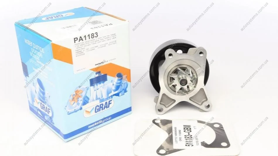 Помпа води Renault Laguna III/Megane III/Scenic III/Nissan X-Trail/Qashqai 2.0 16V 07- (R/B)(8 лоп) GRAF PA1183 (фото 1)
