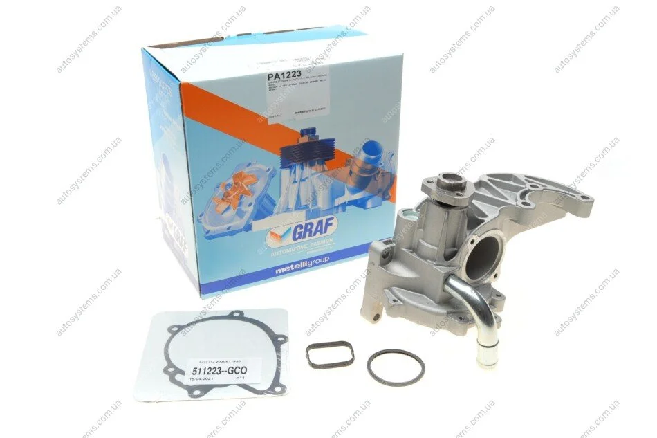 Помпа води Chevrolet Captiva 2.2D 11-/Cruze 2.0CDI 09-/Opel Antara 2.2CDTi 10-15 (R/B) (10 лоп.) GRAF PA1223 (фото 1)