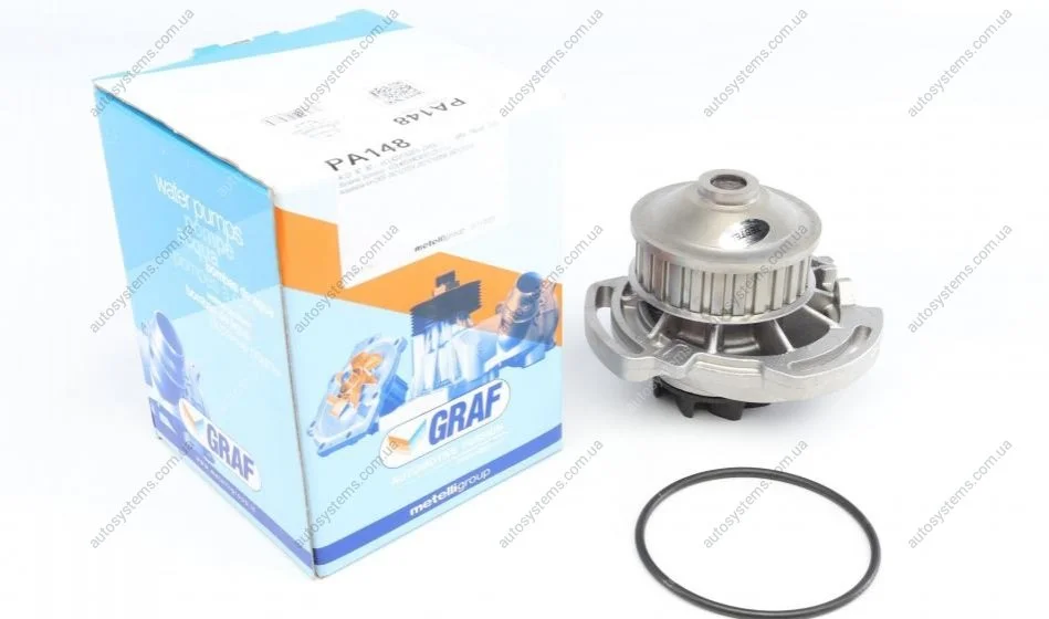 Помпа води Audi 50/80/VW Golf/Jetta/Passat/Polo 0.9-1.3 74-94 (26z) (B/B) (8 лоп) GRAF PA148 (фото 1)