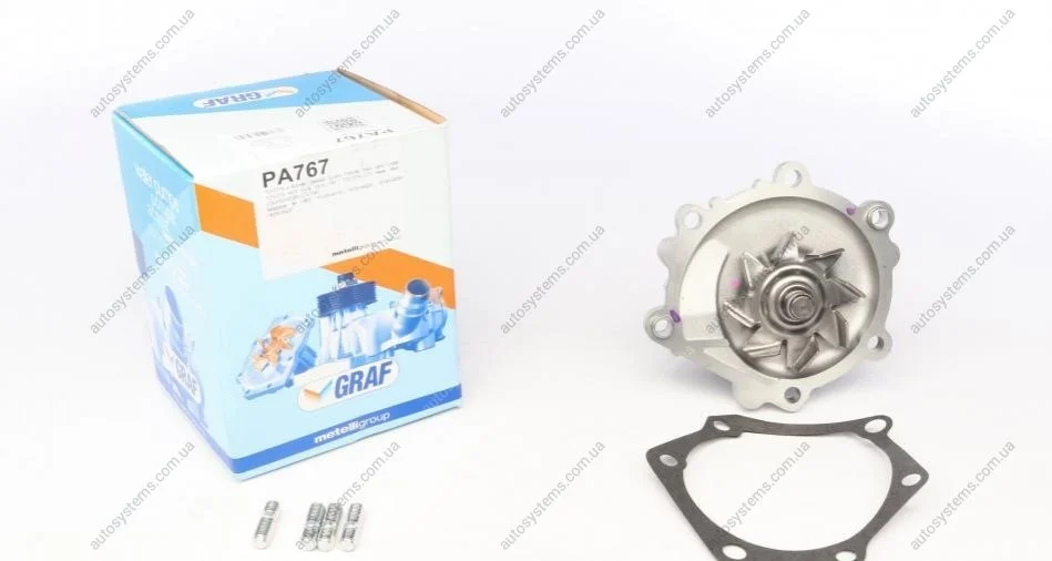 Помпа води Toyota Land Cruiser 2.4TD 90-93/Land Cruiser Prado 3.0D 02- (R/B) (8 лоп) GRAF PA767 (фото 1)