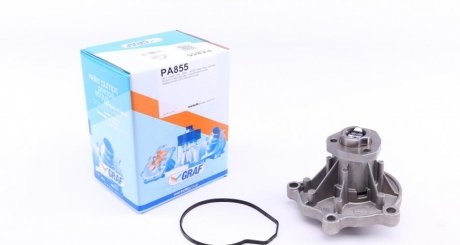 Помпа води Seat Cordoba/Ibiza/Toledo/Skoda Fabia/Roomster/VW Polo 1.2/1.2 12V 02- (B/B) (7 лоп) GRAF PA855 (фото 1)