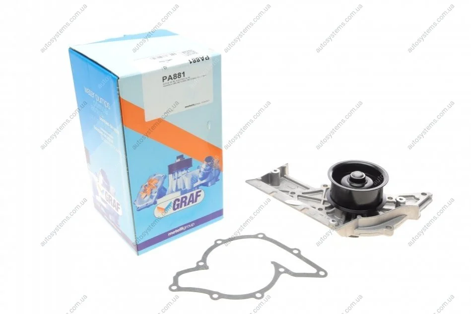 Помпа води Audi A4/A6/A8 3.0/3.0quattro 01-06 (R/B) (5 лоп) GRAF PA881 (фото 1)