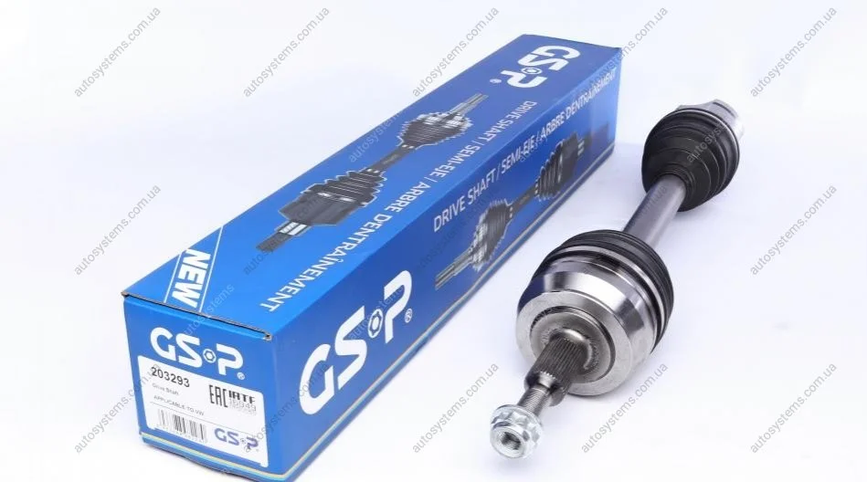 Піввісь VW T5 2.0 TDI 09-15 (L) (37x38x645) GSP 203293 (фото 1)