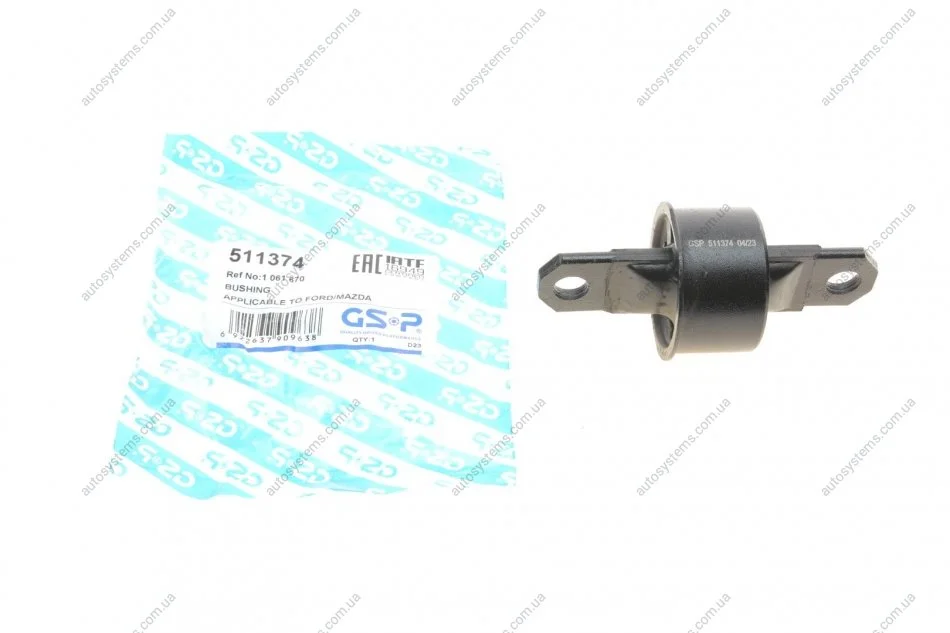 Сайлентблок важеля (заднього/спереду) Ford Focus/C-MAX/Kuga/Volvo C30/C70 II/S40 II 98- (продол.) GSP 511374 (фото 1)