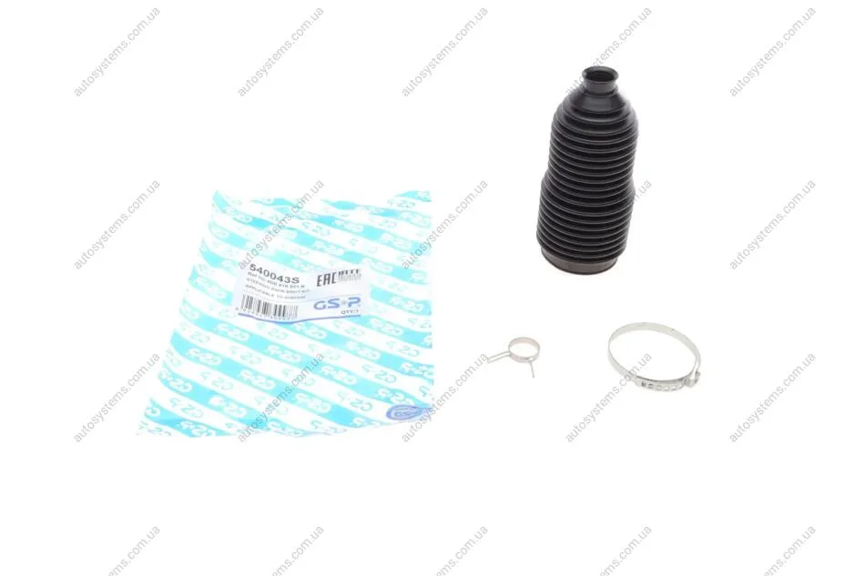 Пильник рейки рульової Audi A4 95-01/VW Passat 1.6-2.8 96-05 (75x75x200)(к-кт) GSP 540043S (фото 1)