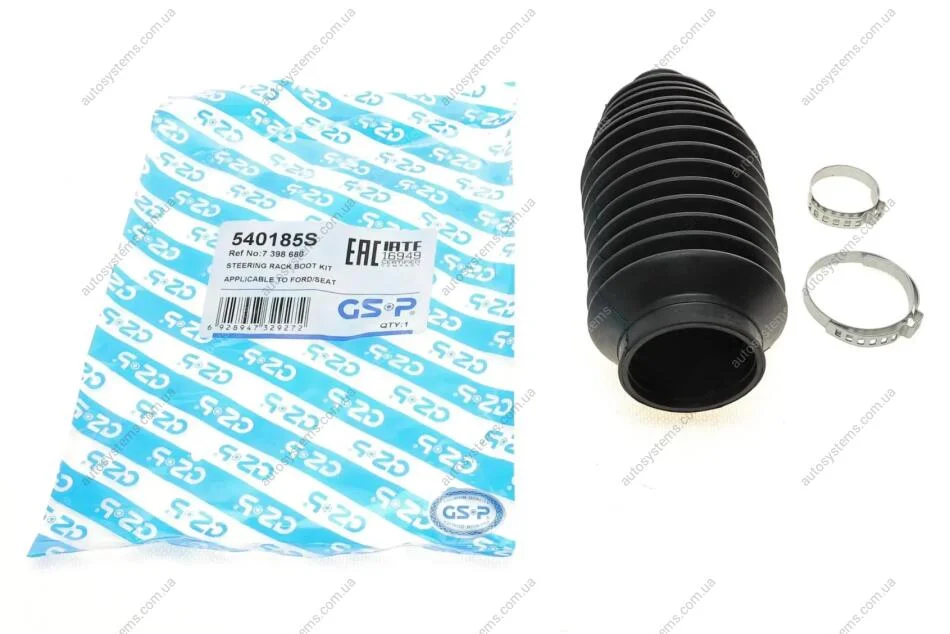 Пильник рейки рульової Ford Galaxy 95-06/Seat 97-10/VW Sharan 97-10 (к-кт) GSP 540185S (фото 1)
