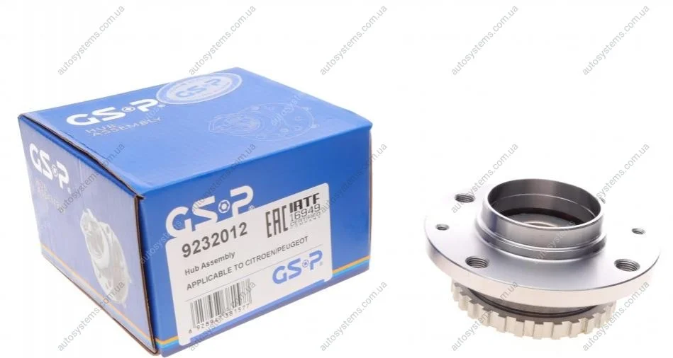 Підшипник маточини (задньої) Citroen Berlingo/Peugeot Partner 1.1-1.8i/1.9D 96-11 (+ABS)(к-кт) GSP 9232012 (фото 1)
