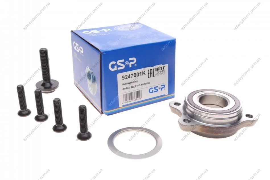Підшипник маточини (передньої/задньої) Audi A6/A8 02-11(+ABS) (47x92x32) GSP 9247001K (фото 1)