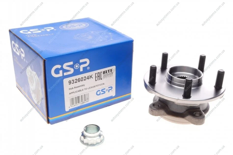 Підшипник маточини (передньої) Toyota Auris 07-18/Avensis 08-18/Corolla 06-18/Rav4 05-(+ABS) GSP 9326024K (фото 1)