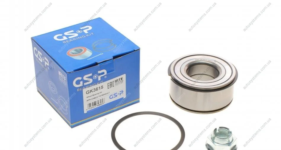 Підшипник маточини (передньої) Renault Kangoo 02-/Clio 2.0 00-09 (4x4) (40x84x38)(к-кт) GSP GK3615 (фото 1)