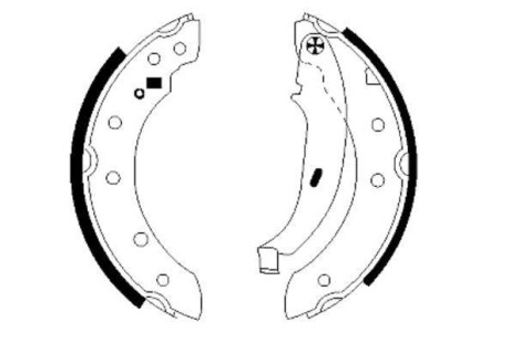 Колодки тормозные барабанные, комплект HELLA 8DB 355 001-571