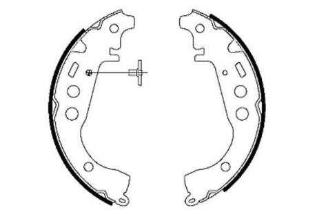 Колодки тормозные барабанные, комплект HELLA 8DB 355 001-771