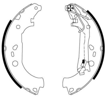 Колодки тормозные барабанные, комплект HELLA 8DB 355 003-051