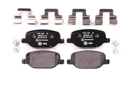 Тормозные колодки дисковые, комплект HELLA 8DB 355 006-741