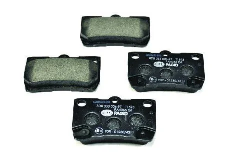 Тормозные колодки дисковые, комплект HELLA 8DB 355 006-971