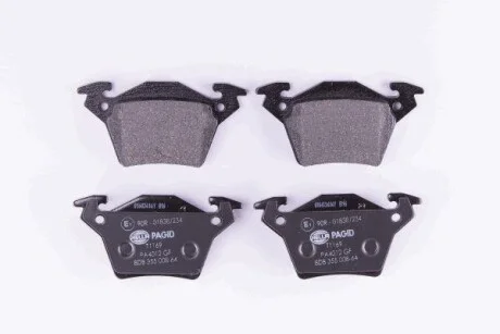 Тормозные колодки дисковые, комплект HELLA 8DB 355 008-641