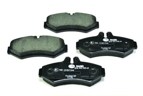 Тормозные колодки дисковые, комплект HELLA 8DB 355 008-651