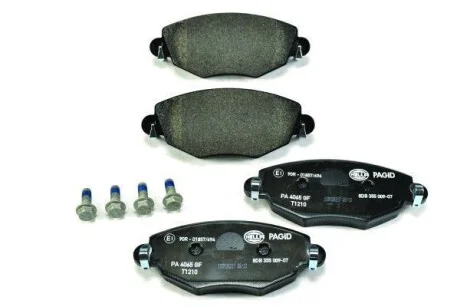 Тормозные колодки дисковые, комплект HELLA 8DB 355 009-071