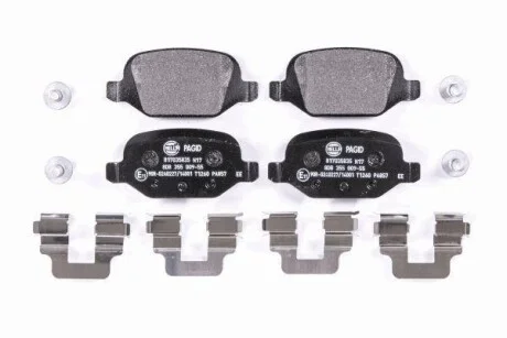 Тормозные колодки дисковые, комплект HELLA 8DB 355 009-551