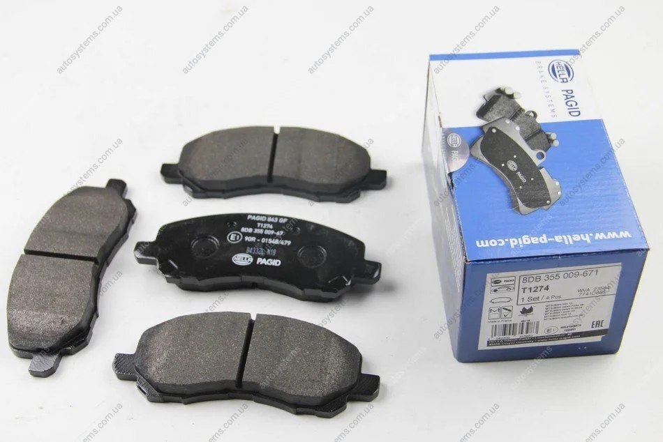 Тормозные колодки дисковые, комплект HELLA 8DB 355 009-671 (фото 1)