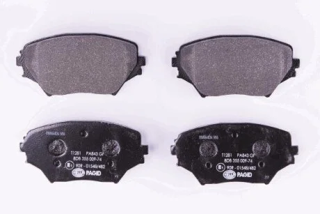 Тормозные колодки дисковые, комплект HELLA 8DB 355 009-741