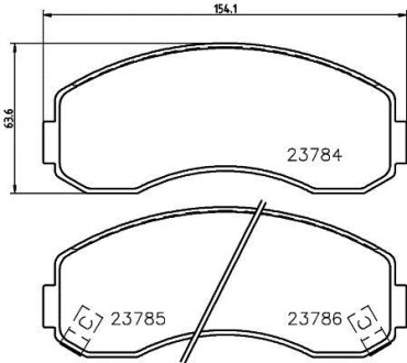 Тормозные колодки дисковые, комплект HELLA 8DB 355 010-131