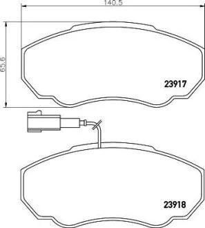 Тормозные колодки дисковые, комплект HELLA 8DB 355 010-391