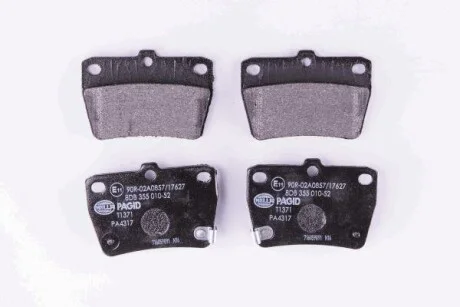 Тормозные колодки дисковые, комплект HELLA 8DB 355 010-521