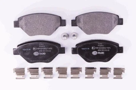 Тормозные колодки дисковые, комплект HELLA 8DB 355 010-551