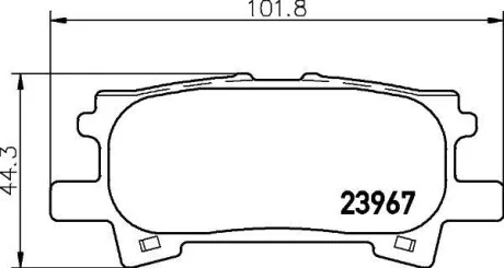 Тормозные колодки дисковые, комплект HELLA 8DB 355 010-621
