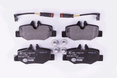 Фото 1 - тормозные колодки дисковые, комплект HELLA 8DB 355 010-661 Тормозные колодки дисковые, комплект HELLA 8DB 355 010-661 (фото 1)