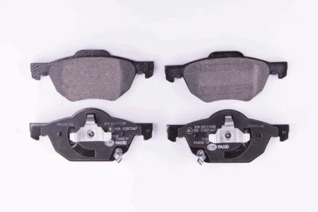 Тормозные колодки дисковые, комплект HELLA 8DB 355 010-831