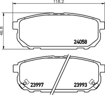 Тормозные колодки дисковые, комплект HELLA 8DB 355 010-871