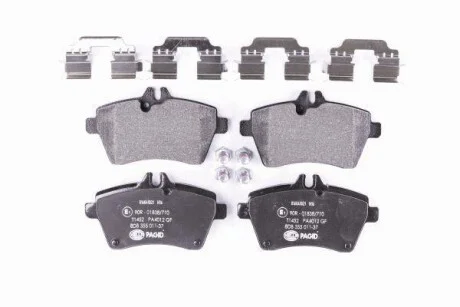 Тормозные колодки дисковые, комплект HELLA 8DB 355 011-371