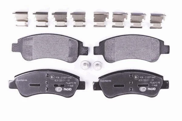 Тормозные колодки дисковые, комплект HELLA 8DB 355 011-521 (фото 1)