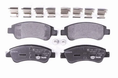 Тормозные колодки дисковые, комплект HELLA 8DB 355 011-521
