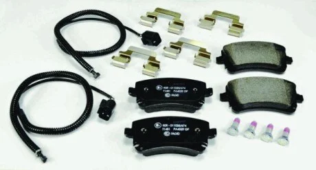 Тормозные колодки дисковые, комплект HELLA 8DB 355 011-641