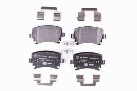 Тормозные колодки дисковые, комплект HELLA 8DB 355 011-771