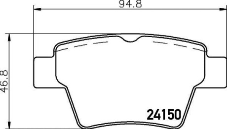 Тормозные колодки дисковые, комплект HELLA 8DB 355 011-821