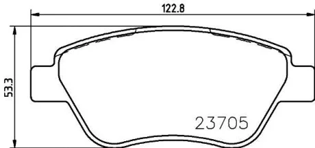 Тормозные колодки дисковые, комплект HELLA 8DB 355 011-871