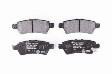 Тормозные колодки дисковые, комплект HELLA 8DB 355 012-081