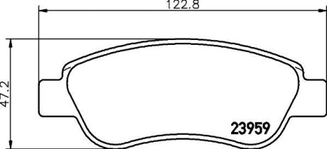 Тормозные колодки дисковые, комплект HELLA 8DB 355 012-141